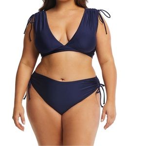 NWT Women's Keyhole Bikini Swim Bottoms & Top Set Size 3X